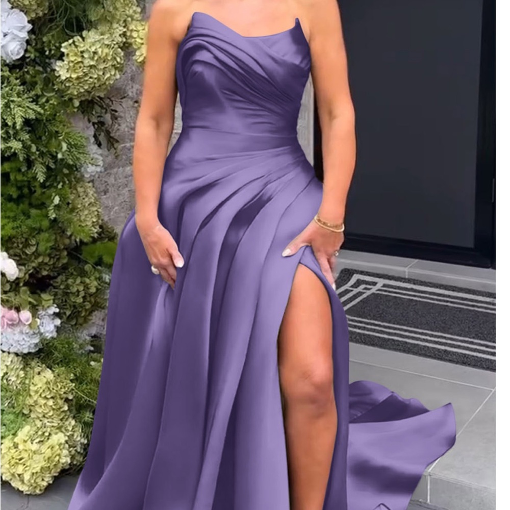 Strapless Lavender Evening Dress - Mother of the Bride